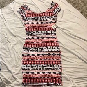 Tribal Print Bodycon Dress